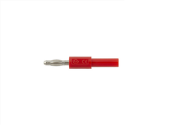 Adapter - przejściówka z 2 mm (gniazdo) na 4 mm (wtyk) - kolor czerwony